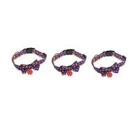 POPETPOP 3pcs Decorative Cat Collar Bow Knot Halloween Themed Pet Neckwear for Dogs Cats for Festive Parties and Photo Props Pumpkin