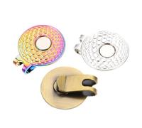 POPETPOP 3pcs Decorative Golf Ball Marker Hat Clip Set 25mm Zinc Alloy | Portable, Smooth Burr Free Finish, Easily Attached, Gift for Clubs, Silver Copper Rainbow Trio