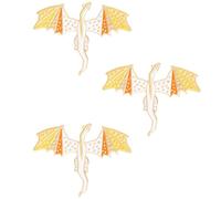 POPETPOP 3pcs Dinosaur Brooch Pin Set Enamel Metal Lapel Pins for Women and Men Suit Decoration Hat Scarf Accessories Cartoon Animal Style