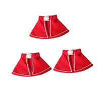 POPETPOP 3pcs Dog Cat Christmas Outfit Pet Cape Red Polar Fleece Costumes Pet Christmas Accessories Size s