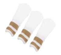 POPETPOP 3pcs Dog Finger Toothbrush Set for Pets, Nylon Material, White Colour, Prevents Bad Breath and Removes Dirt, for Daily Oral Care