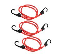 POPETPOP 3pcs Elastic Cargo Tie down Straps 100cm Bungee Cord Fastening Bands with Hooks for Bike Luggage Trunk Securing and Motorbike Cargo Binding in Random Colors