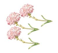 POPETPOP 3pcs Elegant Flower Shaped Alloy Brooch Pins for Women Stylish Vintage Carnation Lapel Pins Chic Clothing Accessories Special Occasions and Daily Wear