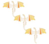 POPETPOP 3pcs Flying Dragon Brooch Pin Set, Metal Enamel Dinosaur Lapel Pins for Women Men, Creative Cartoon Hat and Suit Accessories for Clothing Decoration