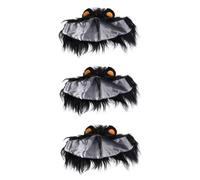 POPETPOP 3pcs Funny Lion Wig Hat Ears for Small Dogs and Cats Pet Dress up Costume for Halloween and Parties Comfortable Hook and Closure Adorable Pet Headgear