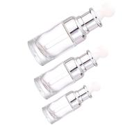 POPETPOP 3pcs Glass Dropper Bottles 20ml 30ml 50ml Essential Oil Container with Silver Cap, Easy to Use Sub Bottles for Women's Daily Beauty and Making Essential Oil