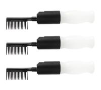 POPETPOP 3pcs Hair Dye Bottles Pet with Angle Tip Liquid Storing Black Applicator Bottles for Dyeing and Perming Hair Tools