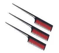 POPETPOP 3pcs Hair Dyeing Comb Set Black Abs Material Practical Hair Coloring Comb for Salon Easy to Wash