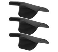POPETPOP 3pcs Hairdressing Face Masks Haircut Facial Guards Hairspray Protective Shield Handle Black for Salon Barber Home Hair Cutting