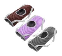 POPETPOP 3pcs Hamster Hanging Bed Ferret Hammock Cozy Soft Bedding Warm Hanging Tunnel for Guinea Pigs Chinchillas Small Pets Gray Purple Brown