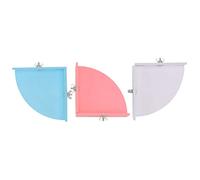 POPETPOP 3Pcs Hamster Platform for Cage Triangle Corner Resting Stand Screws Guinea Pig Jumping Board Small Animal Accessories Hamster Cage Toy