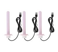 POPETPOP 3pcs Heated Bird Perch Station USB Warmer Stand for Parakeets Cockatiels African Grey Parrot Cage Accessory 6.48 Inch Purple for Indoor Bird Cage