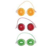POPETPOP 3pcs Ice Eye Patches for Dark Circles and Puffiness Elastic Band, Soothing Gel Material, Swelling, for Home Use Cooling Eye Mask