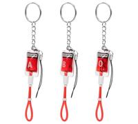 POPETPOP 3pcs Keychain Set A+b+o Type, Novelty Small Keychain Pendant for Halloween Party Favors, Unique Mini Plasma Keyring Decorations