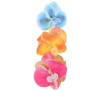 POPETPOP 3pcs Large Butterfly Orchid Claw Clips with Simulation Flowers, Colorful Floral Shark Hair Accessories for Women, Suitable for Weddings, Parties, and Everyday Styling