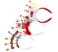 POPETPOP 3pcs Lovely Cake Candle Hairband for Made of Cloth with Fine Workmanship, for Birthday Parties and Photo Shootings
