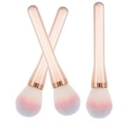 POPETPOP 3pcs Makeup Powder Brush Loose Powder Blusher Contour Brush Pink Plastic and Fibre Blending Highlighting for Beginners and Professionals Travel