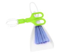 POPETPOP 3pcs Mini Dustpan and Broom Set for Small Animals, Reptile Cleaner Clip Hand Broom and Dustpan, Pet Cage Poop Scooper for Hamsters, Hedgehogs, and Reptiles