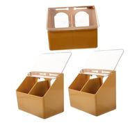 POPETPOP 3pcs Multi-grid Parrot Hanging Feeder Bird Food Water Container Easy to Install for Cockatiel Cage Accessories Suitable for Bird Care