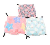 POPETPOP 3pcs Multi-season Pet Cage Hammock Chinchilla Nest Hamster Hanging Bed Soft Cozy Squirrel Sleep Bag