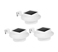 POPETPOP 3pcs Outdoor Solar Lights Led Gutter and Fence Lamp with White Light Creative Design for Gardens and Pathways Battery Life