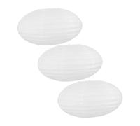 POPETPOP 3Pcs Paper Lampshades Oval Shape Iron Support for Festival and Holiday Party Lighting, Easy to Install Hanging Lantern Shades