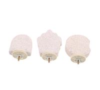 POPETPOP 3pcs Parrot Perch Stand with Natural Volcanic Beak Grinding Stone Bird Cage Platform for Claw Trimming and Chewing Easy to Install for Lovebird Cockatiel Conure Parakeet