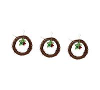 POPETPOP 3pcs Parrot Rattan Loop Toy Bird Swing Wall Decor Hanging Ornament African Grey Parrot Toys