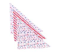 POPETPOP 3pcs Patriotic Pet Outfit of July Dog Bandanna Usa Flag Pet Bandana Soft Cozy Dog Scarf Dual Function Bandana for Outdoor Adventures