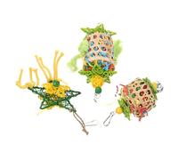 POPETPOP 3pcs Pet Birds Nibble Toy for Parrots Polyester Bird Cage Toy with Anti-biting and Practicality Features for Home Decoration