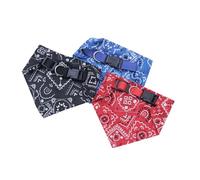 POPETPOP 3pcs Pet Collar Bib Triangle Saliva Towel Adjustable Size Comfortable Polyester Dog Collar Scarf with Buckle for Puppy Party Every Occasion