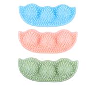 POPETPOP 3pcs Pet Dog Chew for Teething Puppies, Sturdy Molar Teething Pea Pod Set in Blue Green Pink for Interactive Chewing and Teeth Cleaning