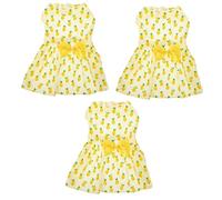 POPETPOP 3pcs Pineapple Pet Dress Dog Dress Pet Outfit Puppy Skirt Pet Play Date Outfit Pet Costume Hawaiian Outfit for Hawaii Pet Skirts Hawaii Pet Dress Hawaii Pet Clothes Polyester