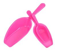 POPETPOP 3pcs Pink Mini Measuring Scoops for Jewelry Beads Storage, Small DIY Craft Tool Set for Kitchen Coffee, Ice, Pet and Baking Use
