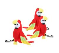 POPETPOP 3pcs Pirate Shoulder Parrot Lightweight Plush Bird Model for Role Friendly Halloween Party Accessory Easy Maintenance
