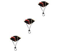 POPETPOP 3pcs Pirate Style Dog Hat 3Pcs Set Comfortable Breathable Pet Accessory Adorable Cat Hat for Halloween Parties Photo Shoots