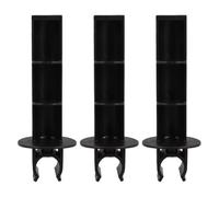 POPETPOP 3pcs Plastic Toilet Paper Holder Clips with Space-Saving Design for Wheelchair and Bathroom Commode Chair, Black Bathroom Toilet Roll Stand for Home and Hotel Use