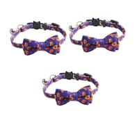 POPETPOP 3pcs Pumpkin Ghost Cat Collar Comfortable and Stylish Pet Collar for Cats and Dogs for Halloween Celebrations Design
