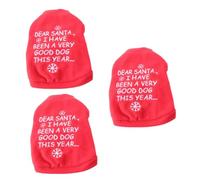 POPETPOP 3pcs Puppy Winter Clothing Christmas Dog Outfits Christmas Dog Clothes Dog Christmas Costumes Christmas Dog Cosplay Suit Christmas Pet Coat Santa Hat Outfit Cat Christmas Costume