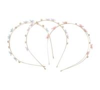 POPETPOP 3Pcs Rhinestone Double Row Headbands with Floral Crystal Embellishments for Bridesmaid Prom Wedding and Women’S Fashion Hairbands