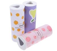 POPETPOP 3pcs round Tube Car Tissue Container Car Tissues Cylinder 40 Sheets Per Cylinder Paper Portable Easy Installation Cute Printed Design On-the-go Use
