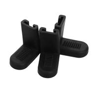 POPETPOP 3pcs Rubber Drum Clamp Hooks Anti-slip Snare Drum Support Brackets Adjustable Height Replacement Percussion Accessories with Classic Black Finish for Kits