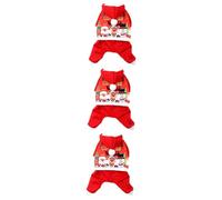 POPETPOP 3pcs Santa Claus Dog Hoodie Dog Coat Christmas Pet Jacket Pet Clothes Pet Christmas Cosplay Costume Xmas Dog Hoodie Dog Outfits Christmas Pet Hoodie Pet Warm Hoodie Dog Pajamas Red