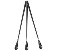 POPETPOP 3pcs Small Animal Reptile Feeding Spoons 19cm Black Food Scoops for Lizard and Pet Feeding Tools