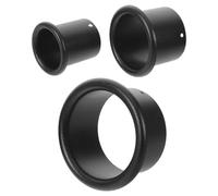 POPETPOP 3pcs Stainless Steel Hair Dryer Holder Bracket Set Black - Compact Blow Dryer Organizer Rings for Bathroom Counter, Barber Styling Tools Storage