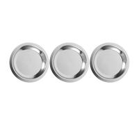 POPETPOP 3pcs Stainless Steel Wine Coasters with Heat Insulation and Non-slip Design, Simple and Generous Style, for Family Living Rooms and Hotels, Sturdy round Red Wine Bottle Pads