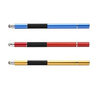 POPETPOP 3pcs Tablet Drawing Pen Universal Stylus Pen Metal with Conductive Cloth Tip and Suction Head for Smartphone and Tablet, High Sensitivity Response, Effortless Screen Cleaning,