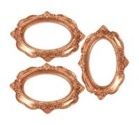 POPETPOP 3pcs Vintage Mini Resin Frames Retro Photo Display for Nail Salon Booth Decor Tiny Embossed Picture Frames for DIY Jewelry Crafts and Party Christmas