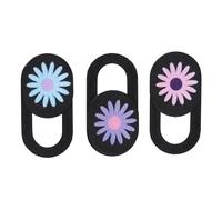 POPETPOP 3pcs Webcam Cover Slider Laptop Tablet Privacy Covers Abs Chrysanthemum Pattern Easy to Open and Close Does Not with Closing for Safe Digital Life Random Color