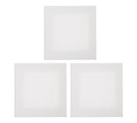 POPETPOP 3pcs White Artist Stretched Canvas Boards for Painting, Wooden and Linoleum Frame No Burrs, Suitable for Watercolor and Oil, for DIY Decoration and Beginners